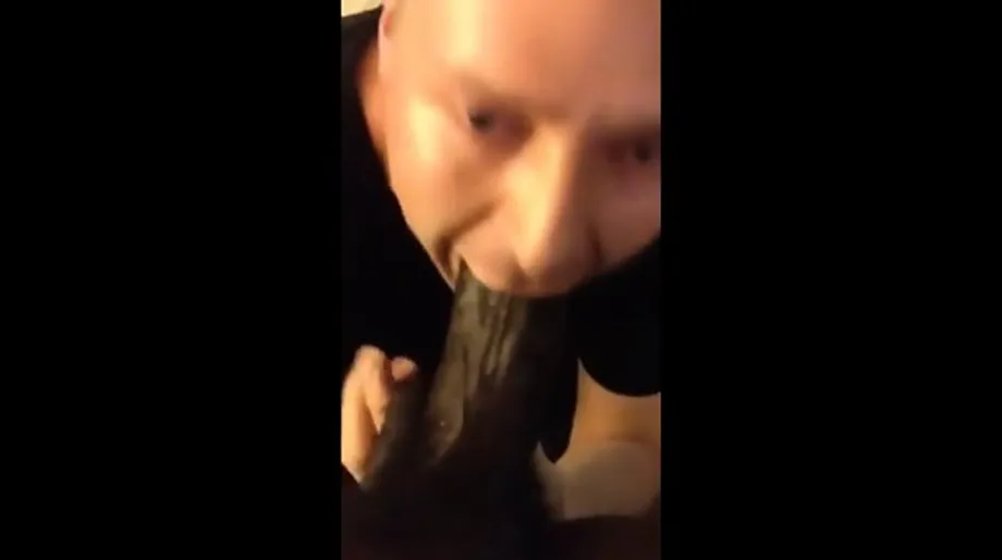 White guy sucking black dick